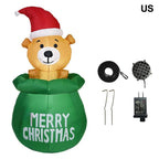 Inflatable Christmas Bear Decoration Quick Inflate Weather Resistant