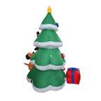 Inflatable Christmas Tree Santa & Dog Integrated Lights Weather-Resistant