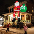 Inflatable Climbing Santa 8-Foot Integrated LED With Installation Kit