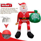 Inflatable Climbing Santa 8-Foot Integrated LED With Installation Kit