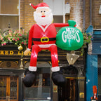 Inflatable Climbing Santa 8-Foot Integrated LED With Installation Kit