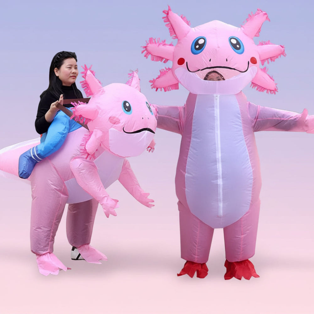 Inflatable Costume Cartoon Salamander One Size Standing & Cycling