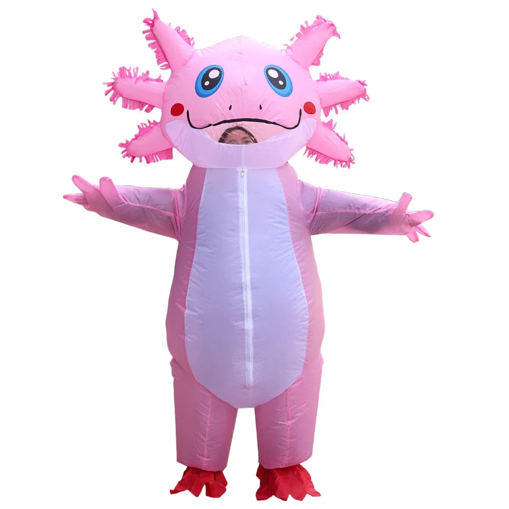Inflatable Costume Cartoon Salamander One Size Standing & Cycling