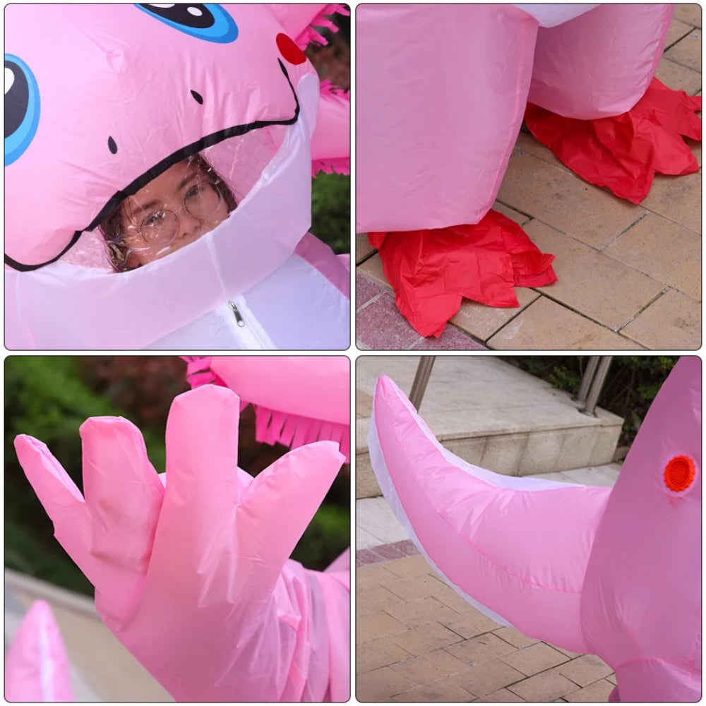 Inflatable Costume Cartoon Salamander One Size Standing & Cycling