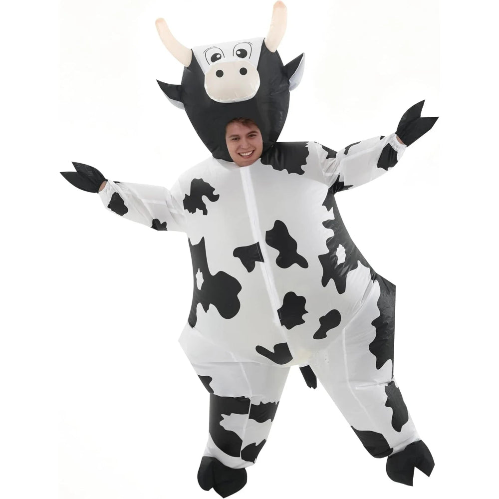 Inflatable Cow Costume Black Lightweight & Roomy Fit