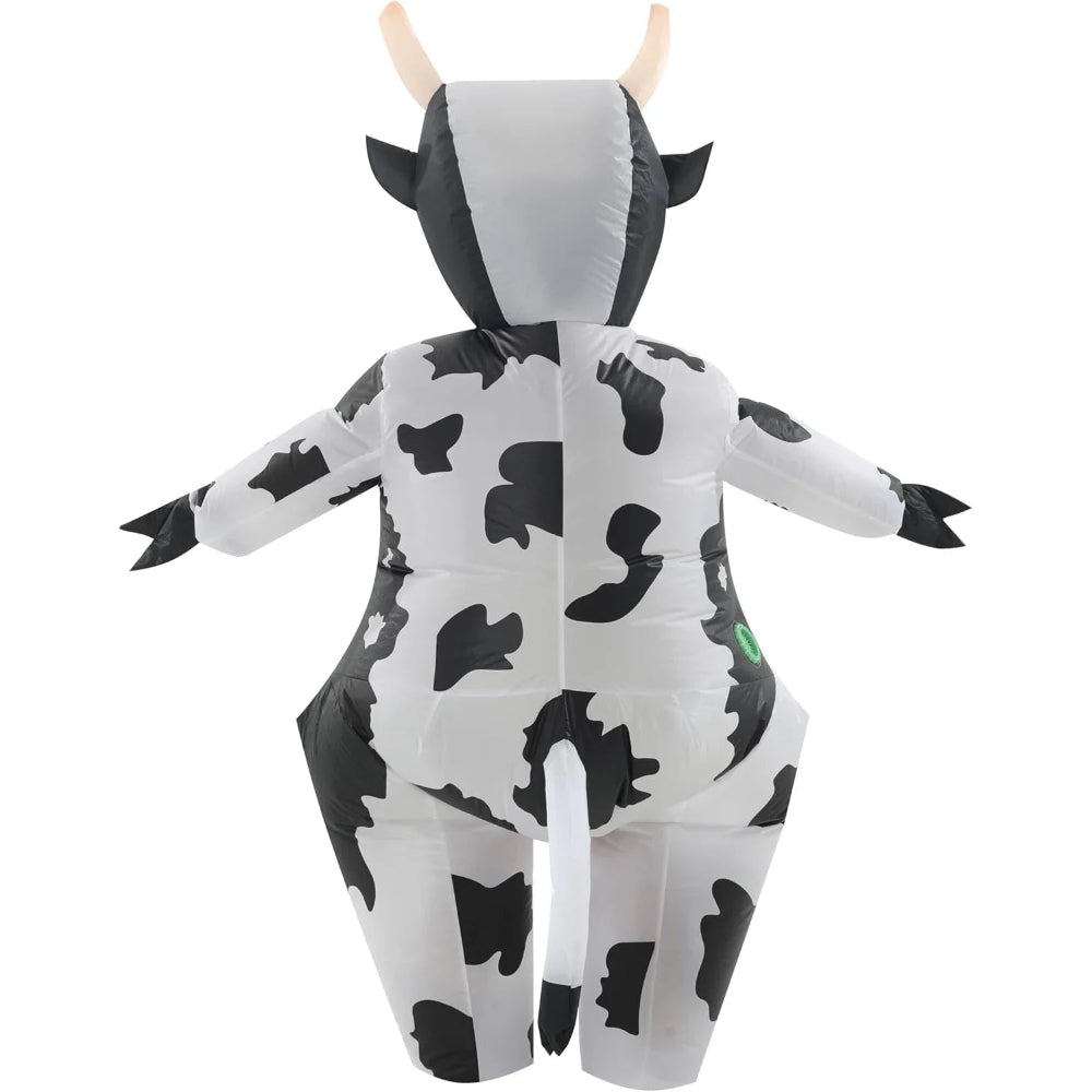 Inflatable Cow Costume Black Lightweight & Roomy Fit