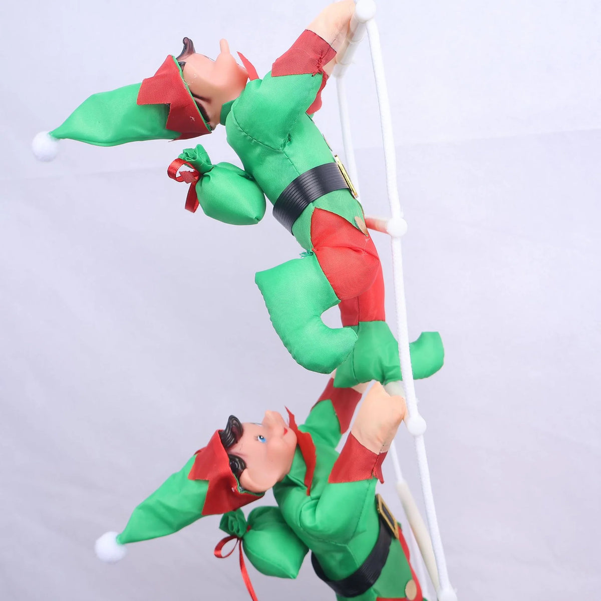 Inflatable Decoration Three Santa Ladder Quick Inflate Indoor Outdoor