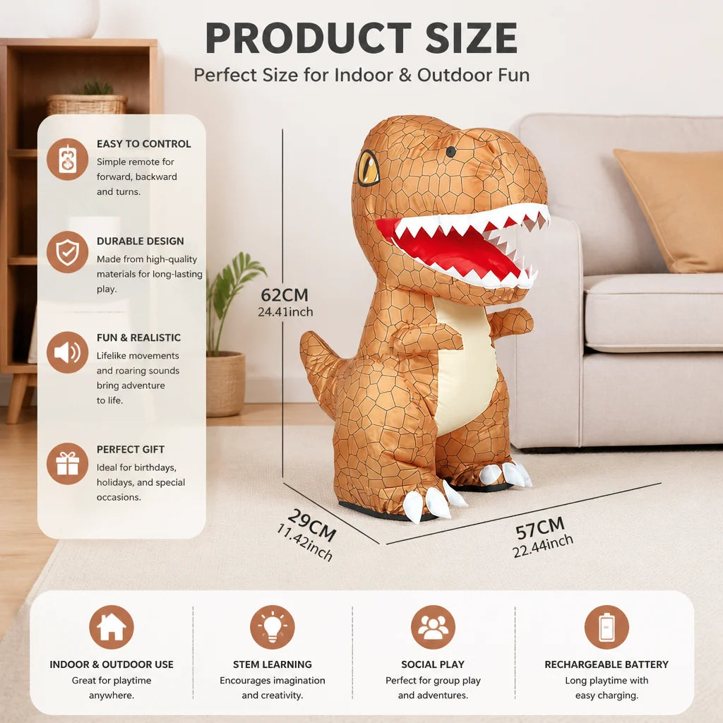 Inflatable Dinosaur Remote Control Pump Included