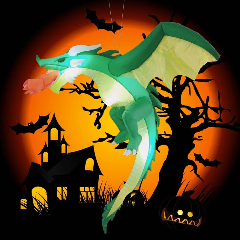 Inflatable Dragon LED Lights & Fireball Effect
