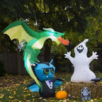Inflatable Dragon LED Lights & Fireball Effect