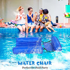 Inflatable Floating Chair Ergonomic Backrest & Armrests Quick-Inflate Valve