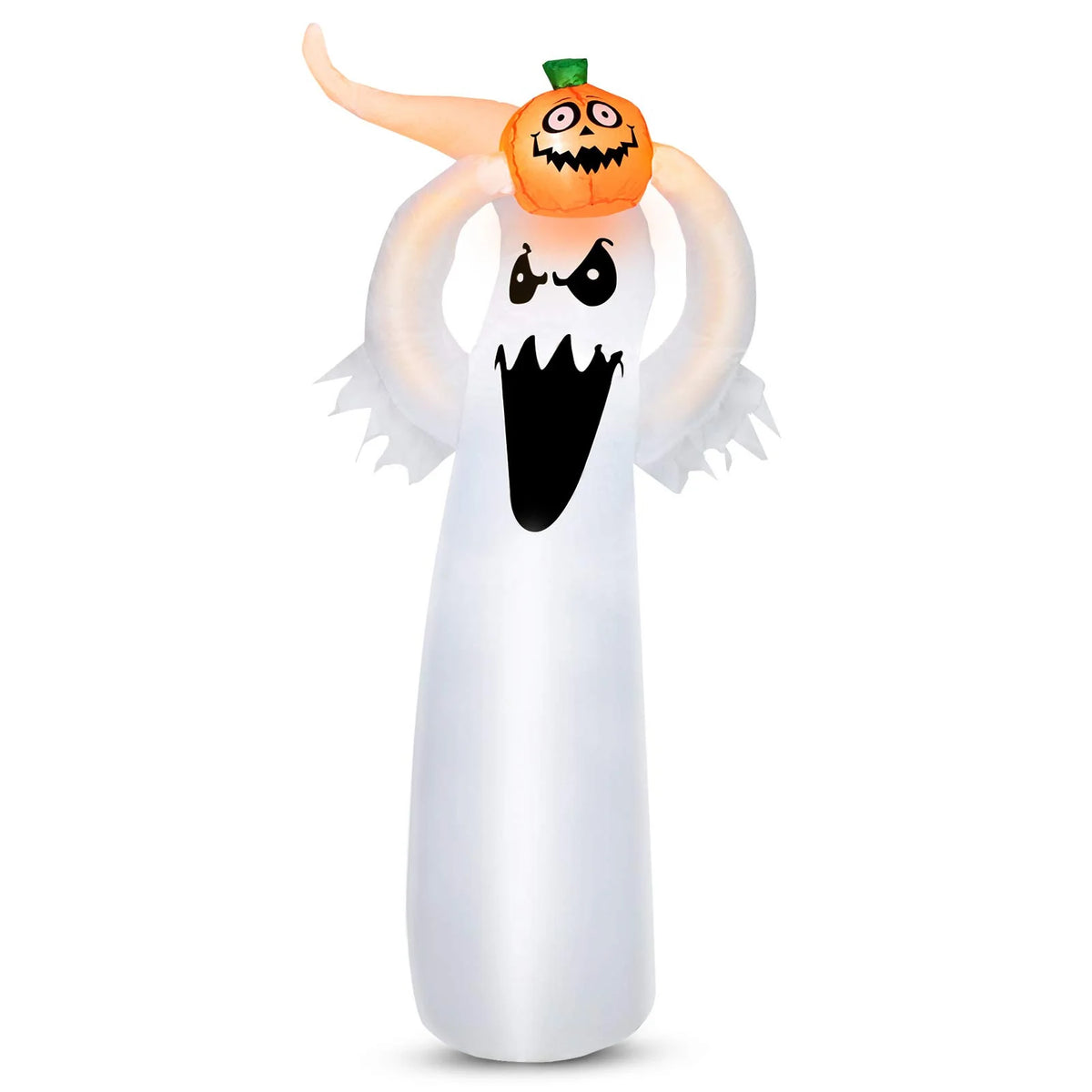 Inflatable Ghost Menacing Face & Long Arms Weather-Resistant