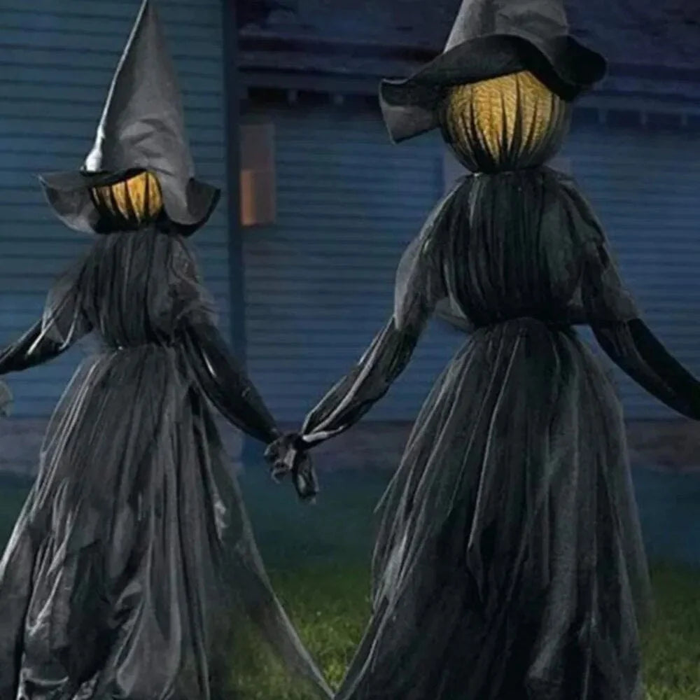 Inflatable Halloween Witches Set of 3 Lighted & Sound-Activated