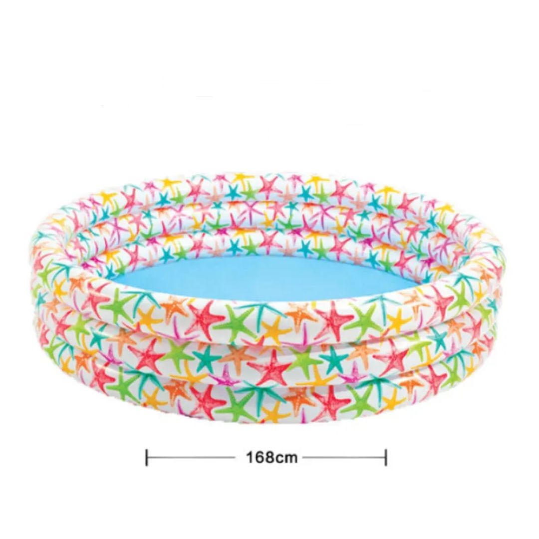 Inflatable Kids Pool Starfish Design UV-Protected & Waterproof