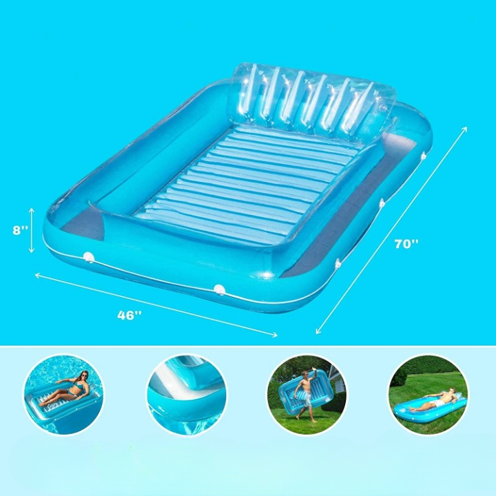 Inflatable Lounge Chair Removable Headrest Dual Cup Holders