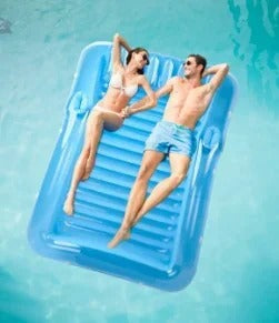 Inflatable Lounge Chair Removable Headrest Dual Cup Holders