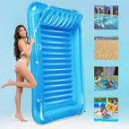 Inflatable Lounge Chair Removable Headrest Dual Cup Holders