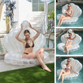 Inflatable Lounge Chair Shell Shape Weather-Resistant PVC