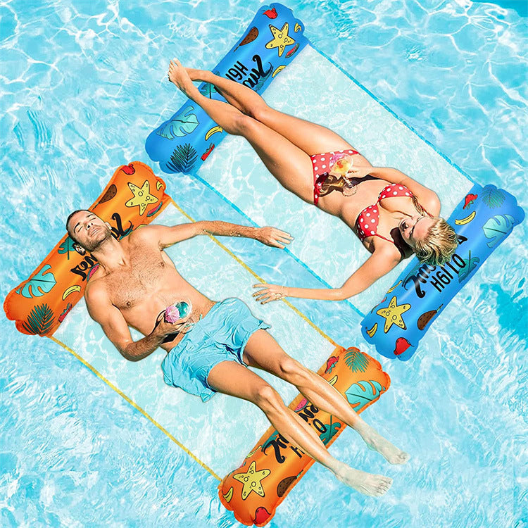 Inflatable Lounger Eggplant-Shaped Breathable Mesh & Portable