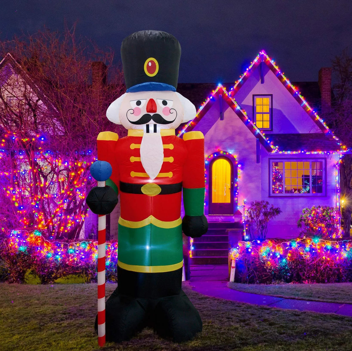Inflatable Nutcracker LED-Lit Outdoor Decor
