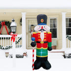 Inflatable Nutcracker LED-Lit & Weather-Resistant Quick Inflate