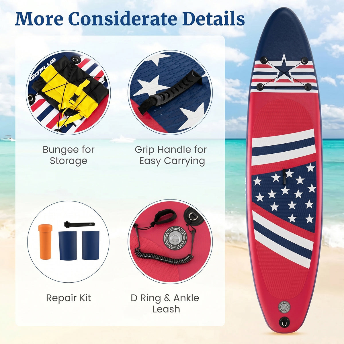 Inflatable Paddle Board 30 Inch Stable Backpack-Portable Quick Inflate