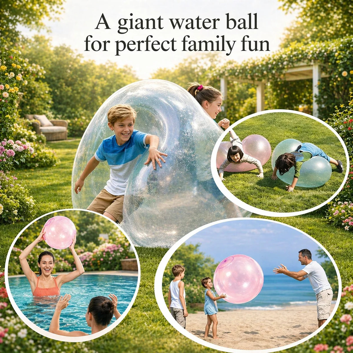 Inflatable Play Ball Self-Sealing & Reusable