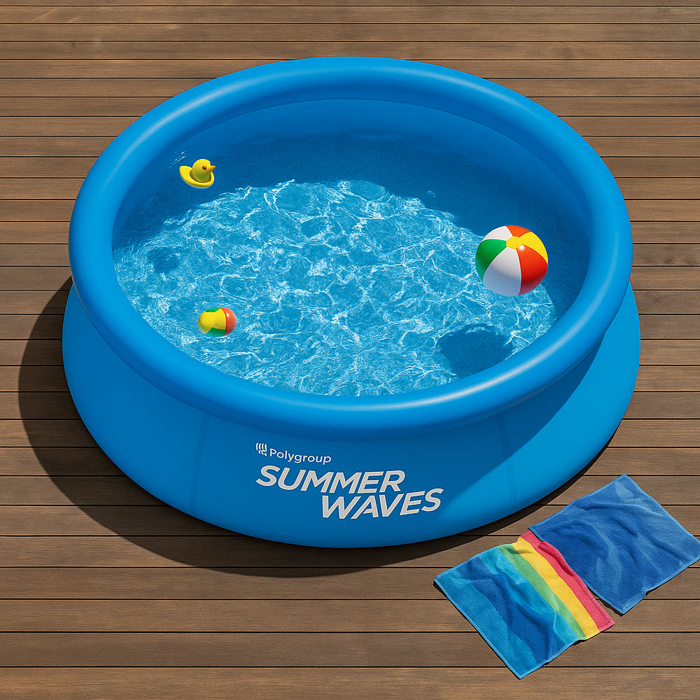 Inflatable Pool 8 Ft Easy-Setup Filter Pump Included