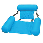 Inflatable Pool Chair Ergonomic Backrest & Armrests Breathable Mesh
