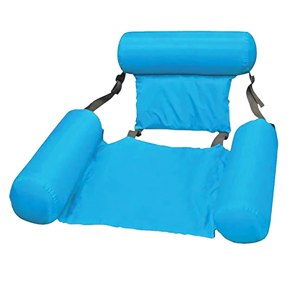 Inflatable Pool Chair Ergonomic Backrest & Armrests Breathable Mesh