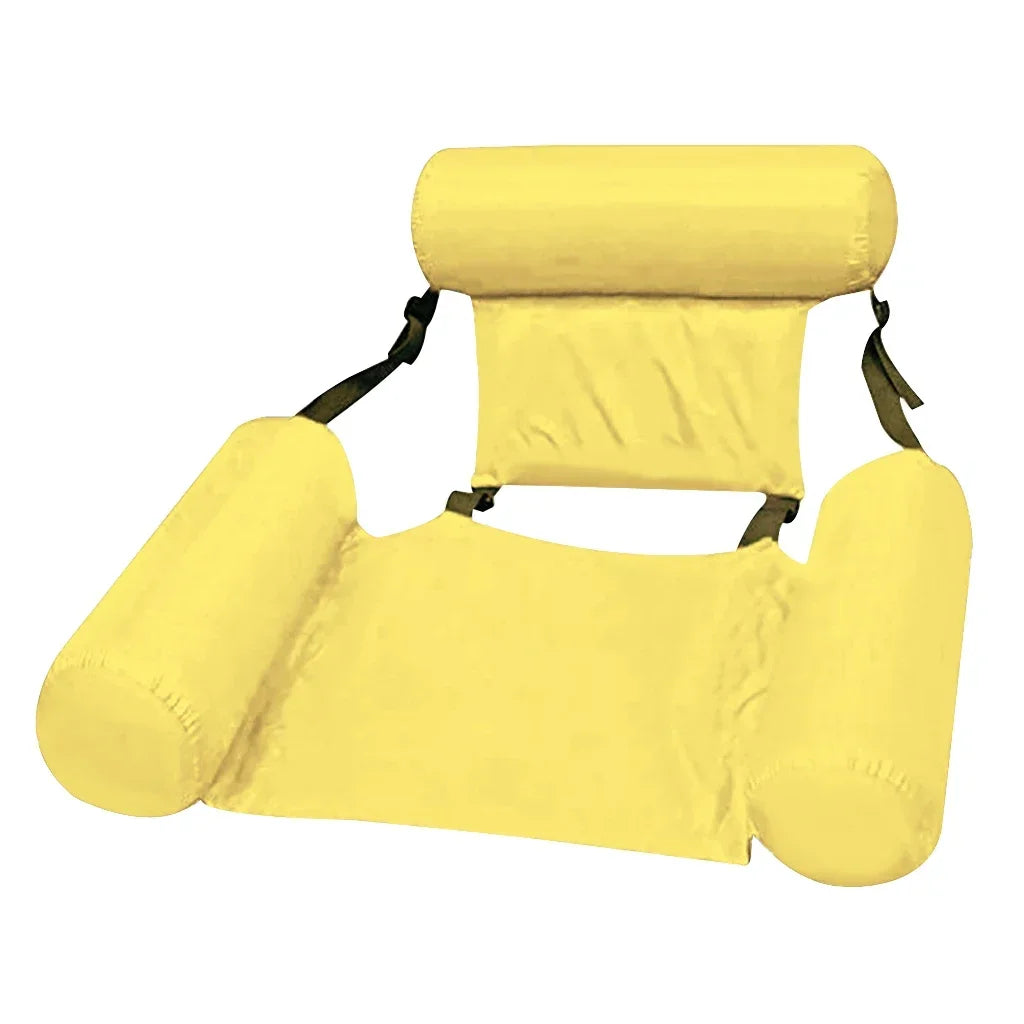 Inflatable Pool Chair Ergonomic Backrest & Armrests Breathable Mesh