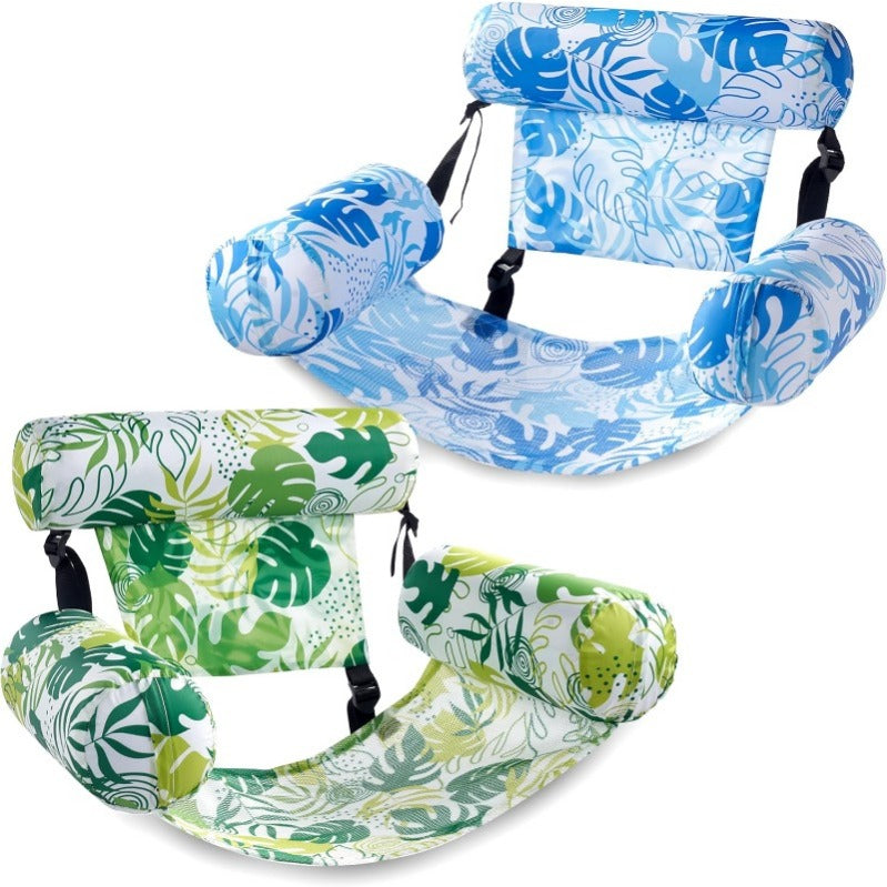 Inflatable Pool Chair Mesh Seat Triple-Tube Stability