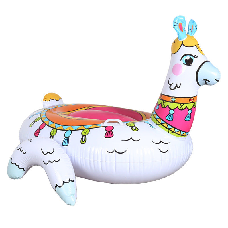 Inflatable Pool Llama Design Spacious Seating Built-In Valves