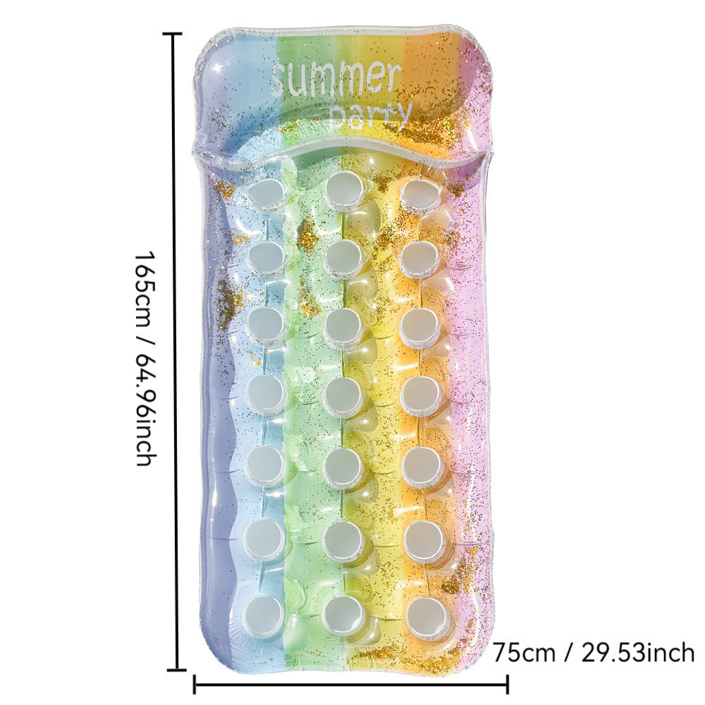 Inflatable Pool Lounge Mesh Cooling Ergonomic Support