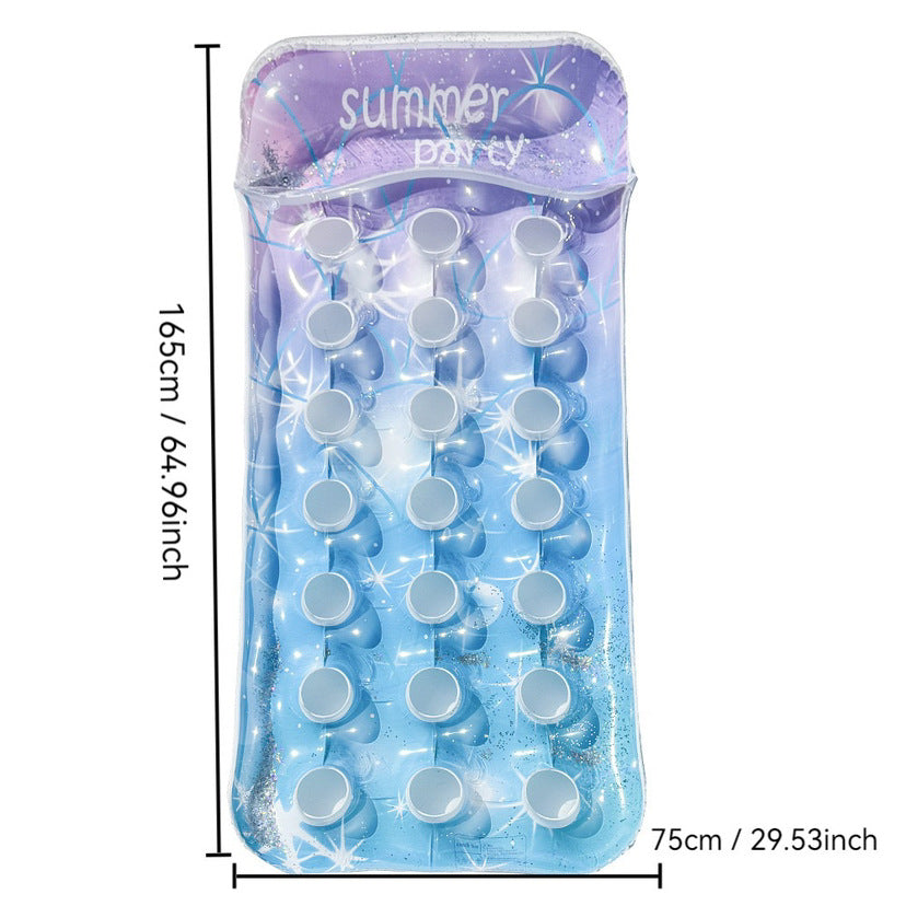 Inflatable Pool Lounge Mesh Cooling Ergonomic Support