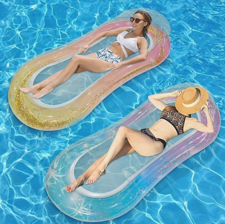 Inflatable Pool Lounge Mesh Cooling Ergonomic Support