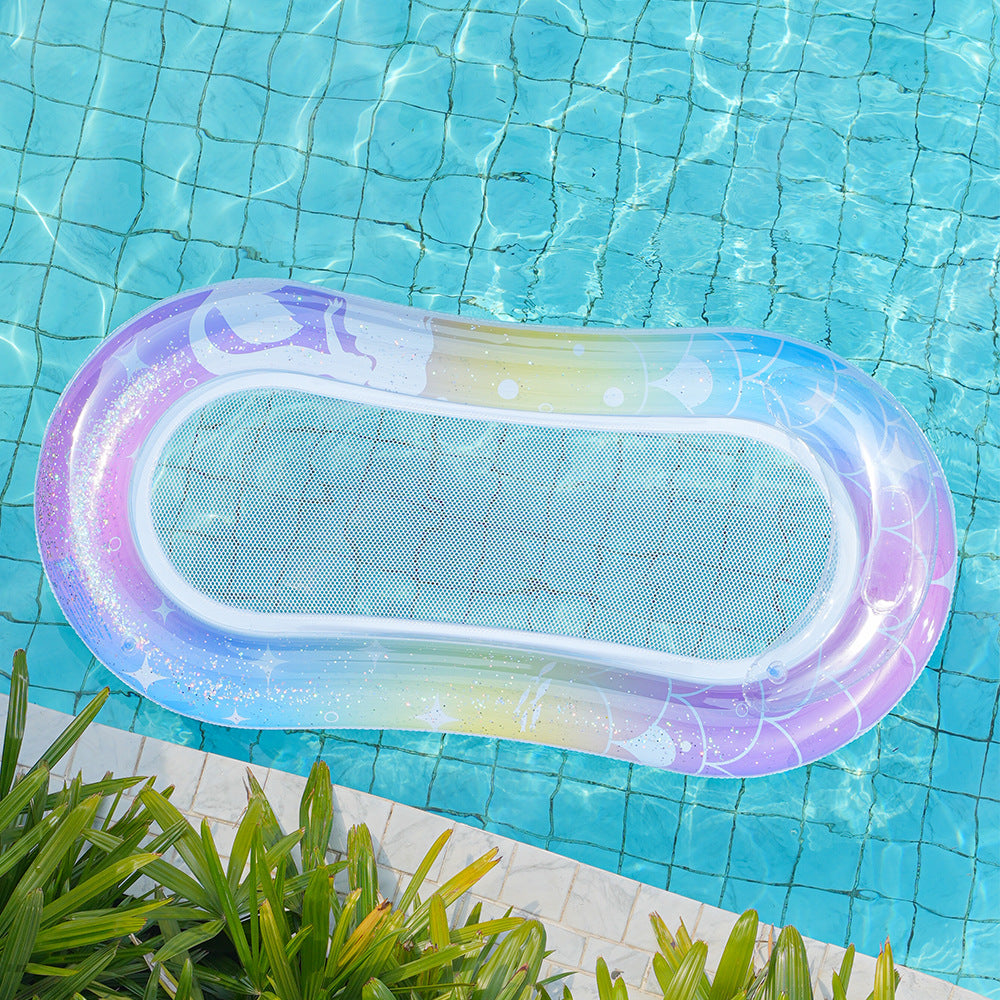 Inflatable Pool Lounge Mesh Cooling Ergonomic Support