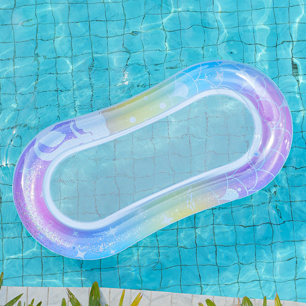 Inflatable Pool Lounge Mesh Cooling Ergonomic Support