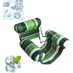 Inflatable Pool Lounger Cooling Mesh & Three-Chamber Stability