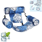 Inflatable Pool Lounger Cooling Mesh & Three-Chamber Stability
