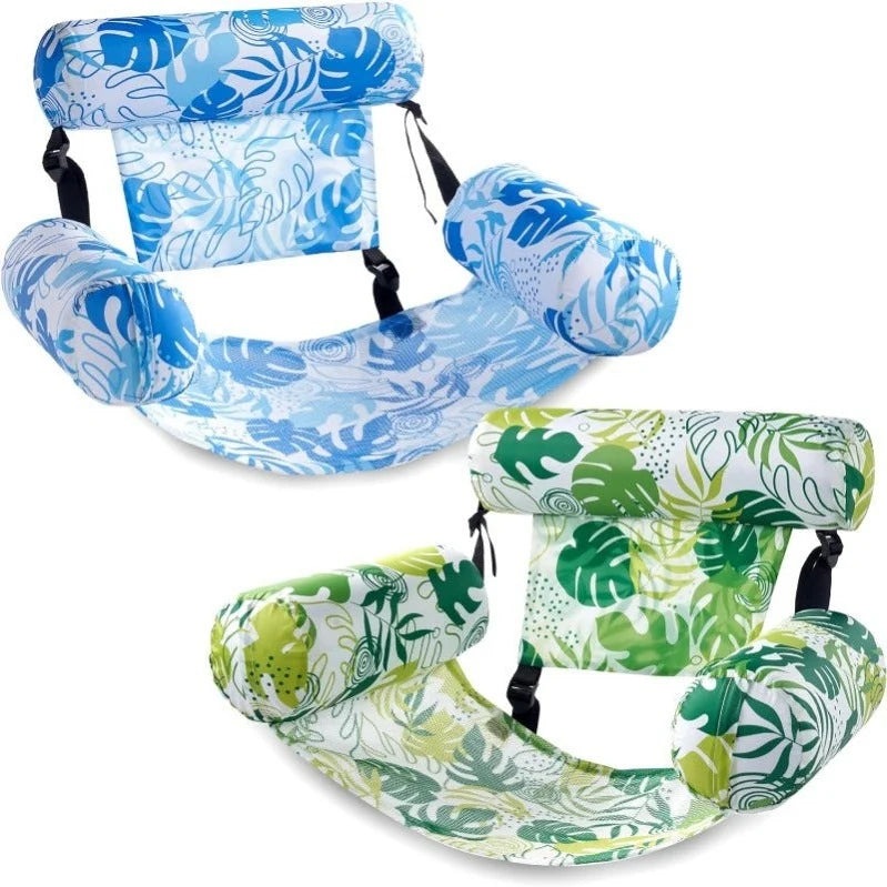 Inflatable Pool Lounger Cooling Mesh & Three-Chamber Stability