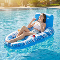 Inflatable Pool Lounger Durable PVC Adult Size