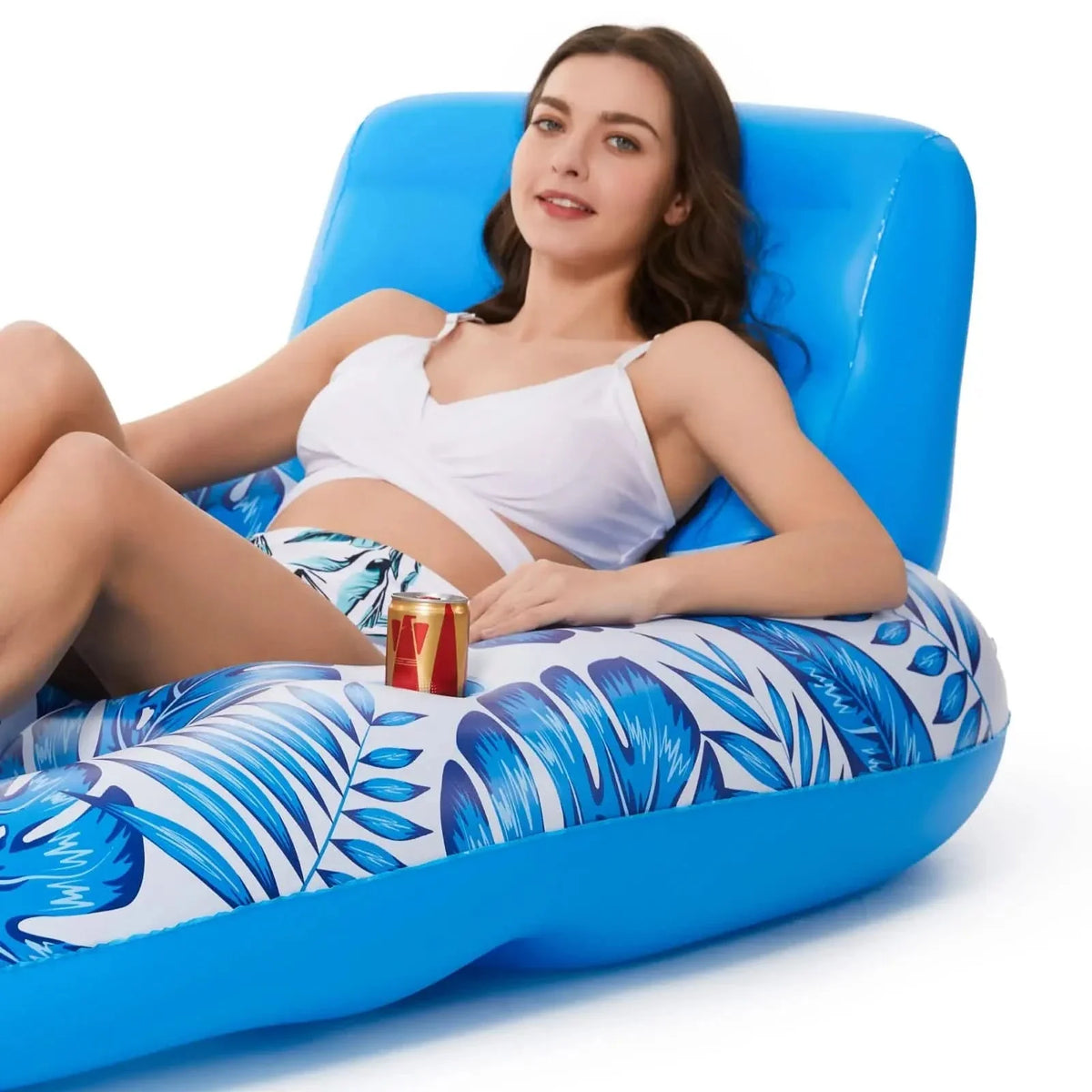 Inflatable Pool Lounger Durable PVC Adult Size