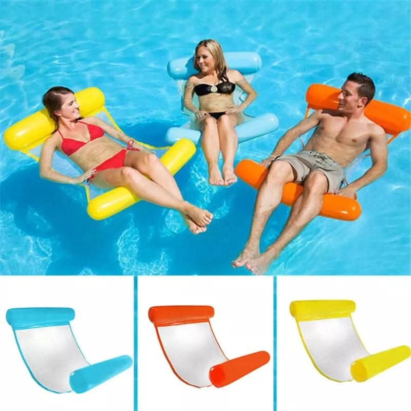 Inflatable Pool Lounger Durable PVC Foldable Neon Colors