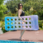 Inflatable Pool Lounger Ergonomic Headrest Breathable & UV-Resistant Vinyl