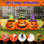 Inflatable Pumpkin 6 Foot Auto Inflates LED Lights