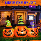Inflatable Pumpkin 6 Foot Auto Inflates LED Lights