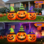 Inflatable Pumpkin 6 Foot Auto Inflates LED Lights