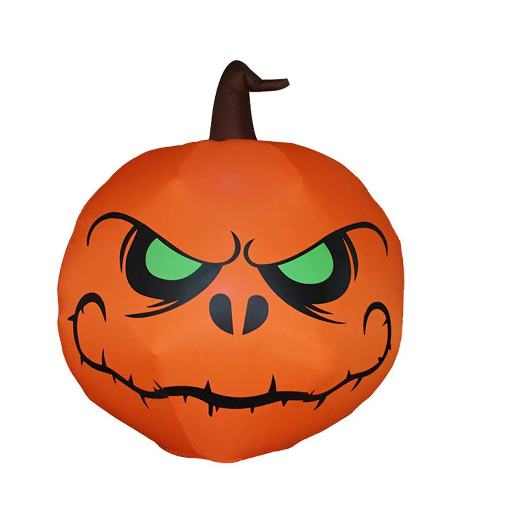 Inflatable Pumpkin Large Glowing Green Eyes Weatherproof