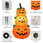 Inflatable Pumpkin Stacked Triple Built-In Blower & UV-Resistant